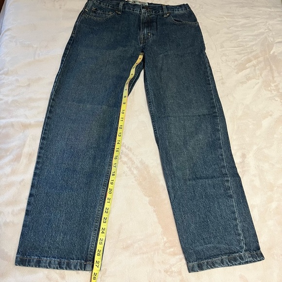 Raw edge denim blue Jeans size 16 for boys - Picture 1 of 7